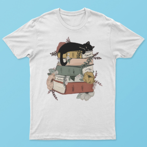 Book Lover Cat T Shirt